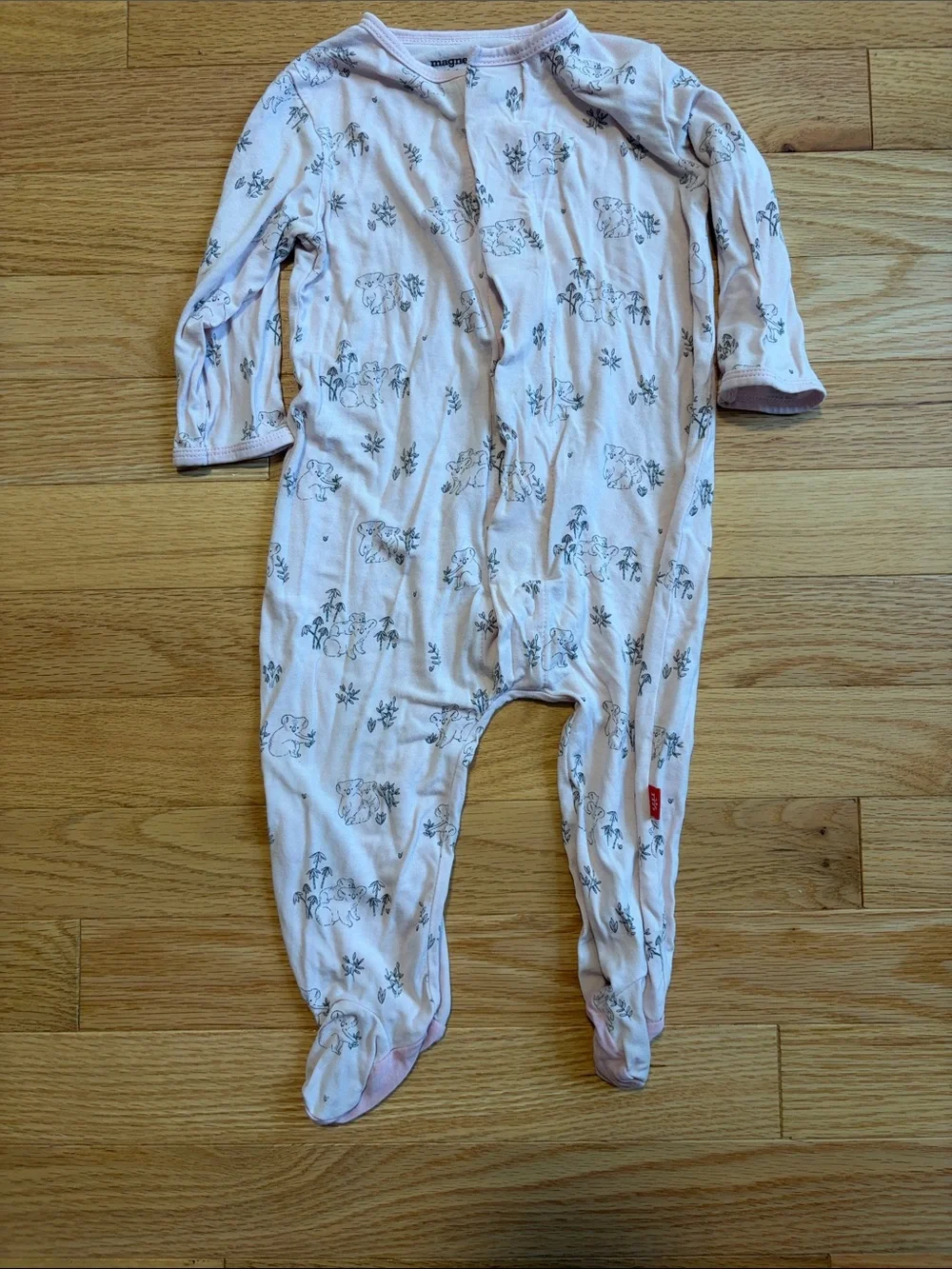 Magneticme pink koala bear footie pajamas